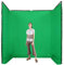 Fondo de Pantalla Verde 4m x 2.4m para Fotografía, Fondo de Pantalla Verde Chromakey Portátil con Soporte Sistema de Soporte de Fondo Fotográfico para Photoshoot, Game Live Steaming