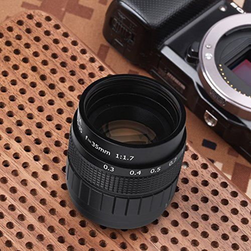 35 Mm F/1,7 Objektiv mit Fester Brennweite für Makrofotografie, Große Blende, Manueller Fokus, Metallkonstruktion, Kompatibel mit C-Mount, Kostengünstige Wahl