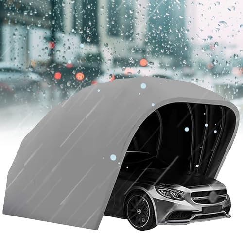 Tenda per Auto telecomandata, posto auto coperto pieghevole completamente automatico, posto auto coperto per garage portatile anti-neve e antipioggia, rimessa per,6.4*2.8*2.65M/21*9*8.7ft