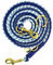 Leisegrün Paracord Hundeleine 2m | Handgefertigte Leine 3-Fach verstellbar | Handmade für kleine und mittelgroße Hunde (Indigo Twist, 2 m) | Farbe: Hellblau-Blau