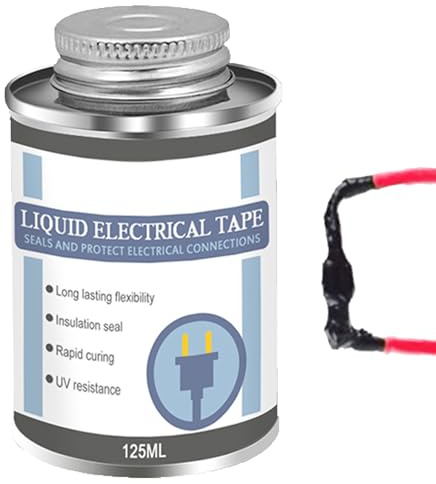 Liquid Insulating Rubber Coat, 125ML Liquid Electrical Tape, High Temperature Resistant Liquid Insulation Tape, Liquid Insulation Glue, Waterproof Insulating Glue, Cable Repair Paste, Fast Dry Tape