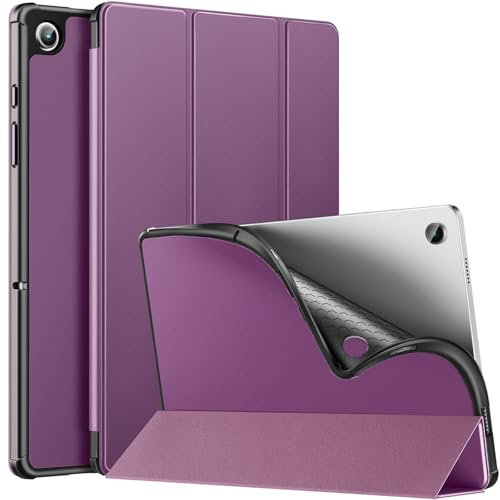 MoKo Funda para Samsung Galaxy Tab A9+ /A9 Plus 11 2023 (SM-X210/X216/X218), Funda Delgada con Soporte Tríptico, Carcasa de TPU para Galaxy Tab A9 Plus, Auto Activación/Reposo, Morado Oscuro