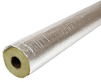 5 x Rohrschale Mineralwolle ALU für Rohre mit Durchmesser: 28 mm, Dämmstärke: 20 mm - Miwo Rohrisolierung Isolierung alukaschiert Dämmung Heizung - 5 x 1 m = 5 m