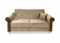 Ares Meble Stilvolles Sofa Dakota - Modernes Sofa 2 sitzer - Wohnzimmer Sofa - Kleine Sofa mit losen Rückenkissen - Solider Rahmen - Samt - Beige - Weiße-Beine