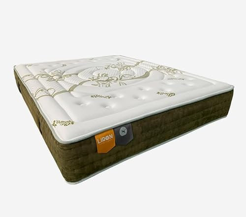IAROSSHOPPING Colchón Olive Muelle Ensacado 135x190 cm-colchón Muelle Ensacado-Soporte Plancha Memoryfoam-Acolchado con viscoelástica Alta Densidad-Altura 30cm-Confortable-Invierno/Verano (105x200cm)