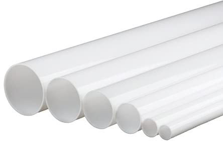 Kunststoffrohre, Hohlrohre, PVC-Rundrohre, 1 Stück weißes Aquarium, Wasserleitung, for Zuhause, Garten, Lampenschirm, Armaturen, Halter, Gehäuse, DIY, Außendurchmesser 20–70 mm, Größe: 25 mm Außendurc