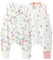 Duomiaomiao Baby Schlafsack mit Füßen,2er Pack 1.0 Tog Kinder Ganzjahres Frühling Schlafsack,100% Baumwolle Schlafsack Baby, Jungen Schlafdecke mit Beinen(75CM/Rosa+Blume)