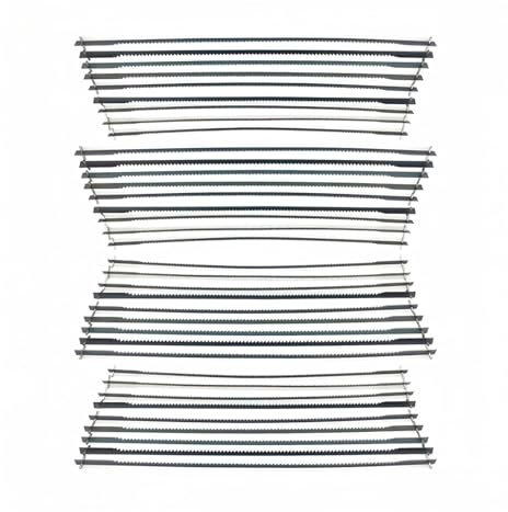 DXZXDJIU Laubsägeblätter,Sägeblätter, 40 Stück 6 Zoll Dekupiersägeblattstift 152 x 1,8 x 0,2 mm 24T Stiftende for die meisten Holz-, Metall- und Kunststoffschnitte in der Holzbearbeitung