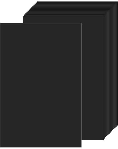 Jyvex 30 Blatt Schwarzes Tonpapier A4, 250g/m² Tonkarton Schwarzes Papier A4, Fotokarton, Scherenschnittpapier, Bastelpapier für Malen Kartenherstellung Einladungen Scrapbook Basteln
