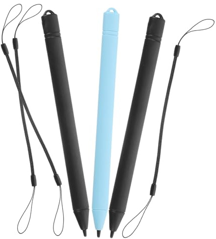 Housoutil LCD Drawing Board Pen Ergonomic Plastic Drawing Tablet Pens for Boys and Comfortable Grip Writing Stylus with Strings Random Color and Style