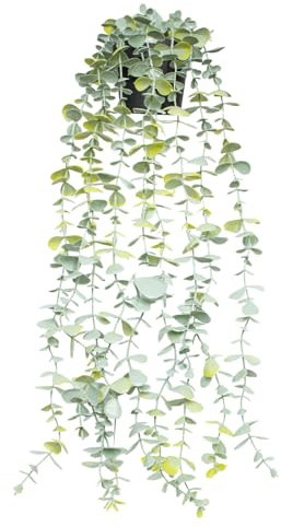 ECBEITF Artificial Hanging Eucalyptus Plant 22 Inch, Small Faux Eucalyptus Potted Plant, Plastic Long Ivy Vines Plants Decor for Indoor Outdoor Home Office Wall Porch
