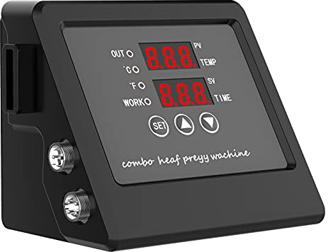 ZASCHMOY Multifunktionale Transferpresse-Maschinensteuerung, Digitale LED-Steuerbox für T-Shirts, Plattenkappen, Tassendruck, Wegschwenkbare Wärmeübertragung (220V)