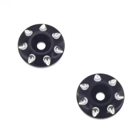 MIGHTY SCAPERS RC Metal Rear Wing Buttons Gasket für 1/8 Scale Off-Road Buggy - M3 Tail Fix Spacer, 2-Pack(Black)
