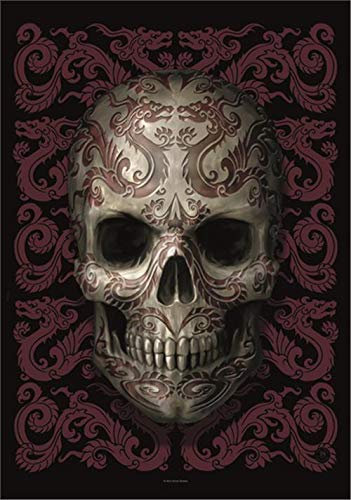Anne Stokes Oriental Skull Flagge Standard