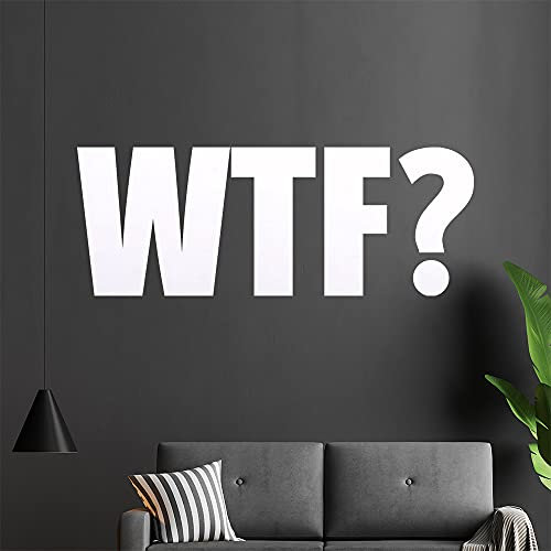 KIWISTAR WTF? - What the fuck? Was zur Hölle? Crazy Weird Wandtattoo in 6 Größen - Wandaufkleber Wall Sticker - Dekoration, Küche, Wohnzimmer, Schlafzimmer, Badezimmer