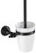 CASEWIND Toilettenbürstenhalter Bronze, Klobürste Set Schwarz Matt, WC Bürste Wandmontage Messing Keramik
