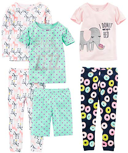 Simple Joys by Carter's 6-Piece Snug Fit Cotton Pajama Set Ensemble de Pijama Fille (Lot de 3)