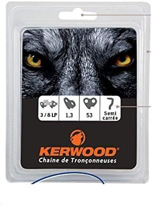Catena motosega Kerwood 53 maglie, 3/8LP, 1,3 mm, modello semi quadrato.