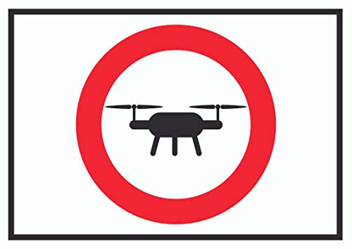 HB-Druck Drohnen Flugverbot Symbol Schild A6 Rückseite selbstklebend