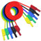 DollaTek Banana Plug Cable, 5pcs Electronic Test Leads Kit 4mm Banana Plug Safety Soft Silicone Wire Stack Test Lead 14AWG Extension Cable Multimeter Test Cable Set