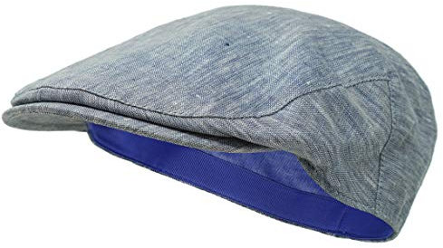 Borges & Scott Die Sammy - Flat Cap aus irischem Leinen - Denim - M