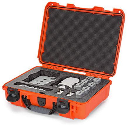 Nanuk 910 Estuche rígido Impermeable con Inserto de Espuma para dji Mavic Mini 2 Fly More, Naranja