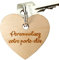 Porte clef Bois Personnalisable - Porte Clés Coeur en Bois - Dimensions 45 x 45 mm - Porte Clefs Bois à Personnaliser - Porte Clé Personnalisé