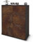 Stil.Zeit Highboard Julietta, Korpus anthrazit matt, Front Industrie-Design Rost (92x108x35cm), Push-to-Open Technik & Leichtlaufschienen