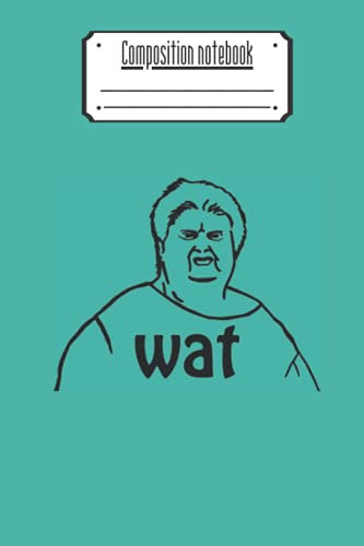 Wat Face Meme Composition Notebook: Wide-Ruled, 6 x 9, 100 Pages, For kids, teens, adults and everyone