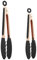 Kitchen Tongs-Rose Gold Food Tongs Copper Stainless Steel Silicone Tipped-Barbecue Cooking Tongs Set-22CM+30CM BBQ Tongs for Non Stick,Can Locking,Grill Tongs (Black).