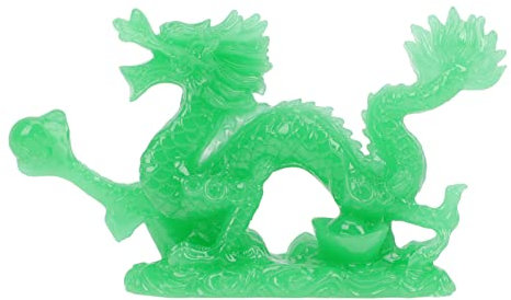 Angoily Jade Color Chinese Dragon Figur Statue Für Glück Erfolg