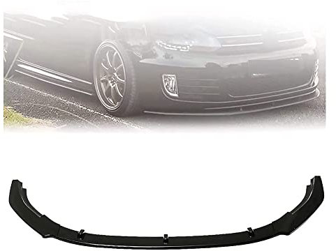 Auto Frontlippe Spoiler Frontspoiler Lippe für V W Golf 6 GTI 2010-2013, ABS Frontstoßstange Splitter Front Flaps Frontlippe Splitter Lips Chin Apron Lippen Diffusor Lip Schutz Body Kit