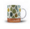 Personalised Floral & Leaf Pattern with Name on Wood Design 11oz Ceramic Mug - 7. Leaf Pattern