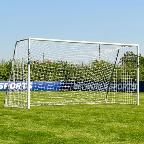 FORZA Alu60 Fußballtore – stabiles Aluminium Fußballtor – Gartentor - in 10 Größen erhältlich | Fussballtor Aluminium | Fußballtor für das Spielfeld | Fußballtor stabil (3,7m x 1,8m)