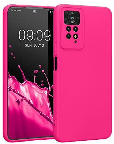 kwmobile Custodia Compatibile con Xiaomi Redmi Note 11 Pro/Note 11 Pro (5G) / Note 12 Pro (4G) Cover - Back Case per Smartphone in Silicone TPU - Protezione Gommata - rosa shocking