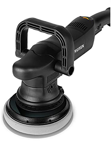 Toplionace 1250W Auto Poliermaschine, 5 Zoll 15mm Dual Action Polierer Schleifmaschine mit Variabler Geschwindigkeit, 700-3800rpm (C)