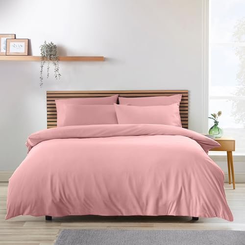 Catherine Lansfield So Soft Non-Iron King Duvet Cover Set Coral