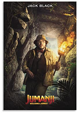 NANXIANG Jumanji Welcome to the Jungle Movie Poster Jack Black Leinwand Wandkunst Poster Dekorativ Modern Home