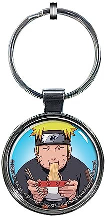 Ata-Boy Naruto Shippuden Naruto Eating Ramen Porte-clés pour clés, sac à dos et plus encore 3,8 cm, multicolore, taille unique