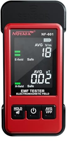Irfora NF-601 Handstrahlungsdetektor, Geigerzähler, Messgerät, elektromagnetischer Strahlungstester, Dosimeter, multifunktionaler elektrischer Feld-Magnetfeld-Strahlungsdetektor mit Ton- und