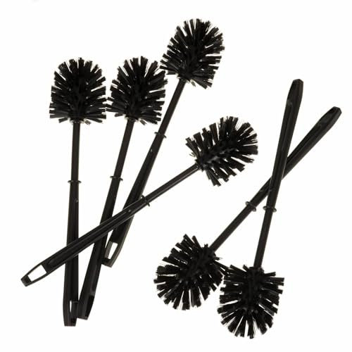 SIDCO Toilettenbürste 6 x Klobürste Ersatzbürste WC Bürste Kunststoff Bürste schwarz