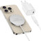 Cargador mag Safe con Adaptador, Almohadilla de Carga Inalámbrica Magnética Rápida para iPhone Serie 15/14/13/12 y AirPods Carga Inalámbrica Inductiva Ultrafina