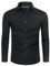 DEMEANOR 4-Way Stretch Mens Shirts Long Sleeve Muscle Fit Formal Dress Shirts for Men Non Iron Casual Shirts Business Wedding Work Black