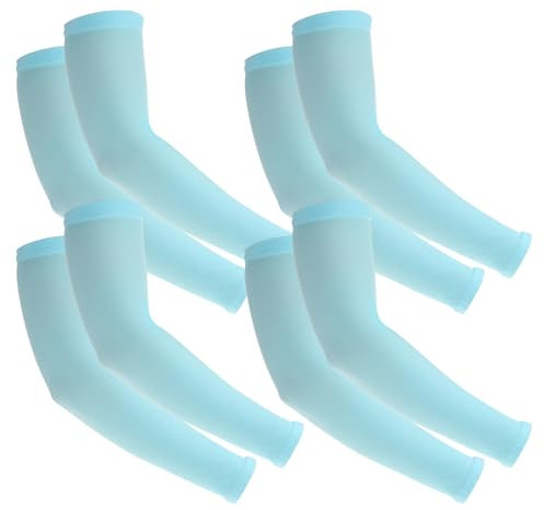 PATIKIL 4 Paia Maniche per Braccia, Manicotto per Protezione Solare Manicotti Raffreddamento dell'Ombra per Escursionismo Sportivo Equitazione, Blu