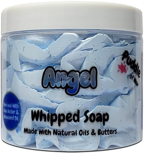 Angel Whipped Soap Body Wash - 150g - Natural Oils and Butters - Perfume Scent - Vegan Friendly - Puddle of Wax - Made in the UK