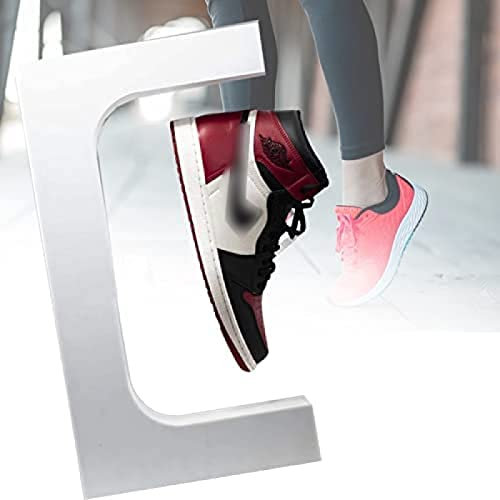 Rotating Floating Stand Display, Stand Display Turntable Device, Levitation Rotating Shoe Display, Rotating Levitating Holder, Cool Gadget Gifts For Kids Teens Men Women,White