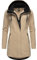 Ragwear Damen warme Teddyjacke lang Fleecemantel mit Kapuze Letti Teddy-Fleece YOUMODO Sand Gr. L