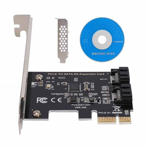 Tarjetas PCI-E PCI Express a SATA 3.0 Placas Adaptadoras de Expansión SATA III de 6 Gbps de 2 Puertos