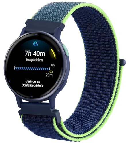 AK für Garmin Vivoactive 5 Armband/Vivoactive 3 Armband, 20mm Quick Release Nylon Ersatzarmband für Garmin Vivoactive 5/Vivoactive 3/Forerunner 55/245/645 Damen Herren