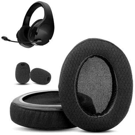 (CloudX) Stinger Core Ohrpolster Ersatz Kompatibel mit HyperX Cloud (CloudX) Stinger Core Wireless / 7.1 Gaming Headset (Textilgewebe & Memory-Schaum)